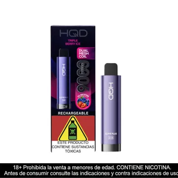 Imagen del producto Hqd Cuvie Plus 2.0 Triple Berry Ice 9.000 Puffs