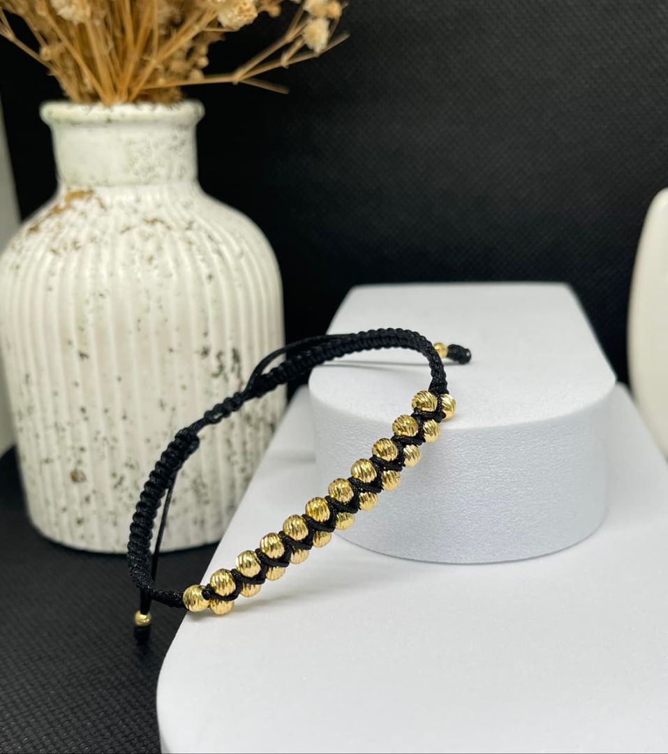 Pulsera tejida doble carril balin italy 4mm