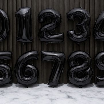 Imagen del producto GLOBO FOIL 16” NUMERO NEGRO