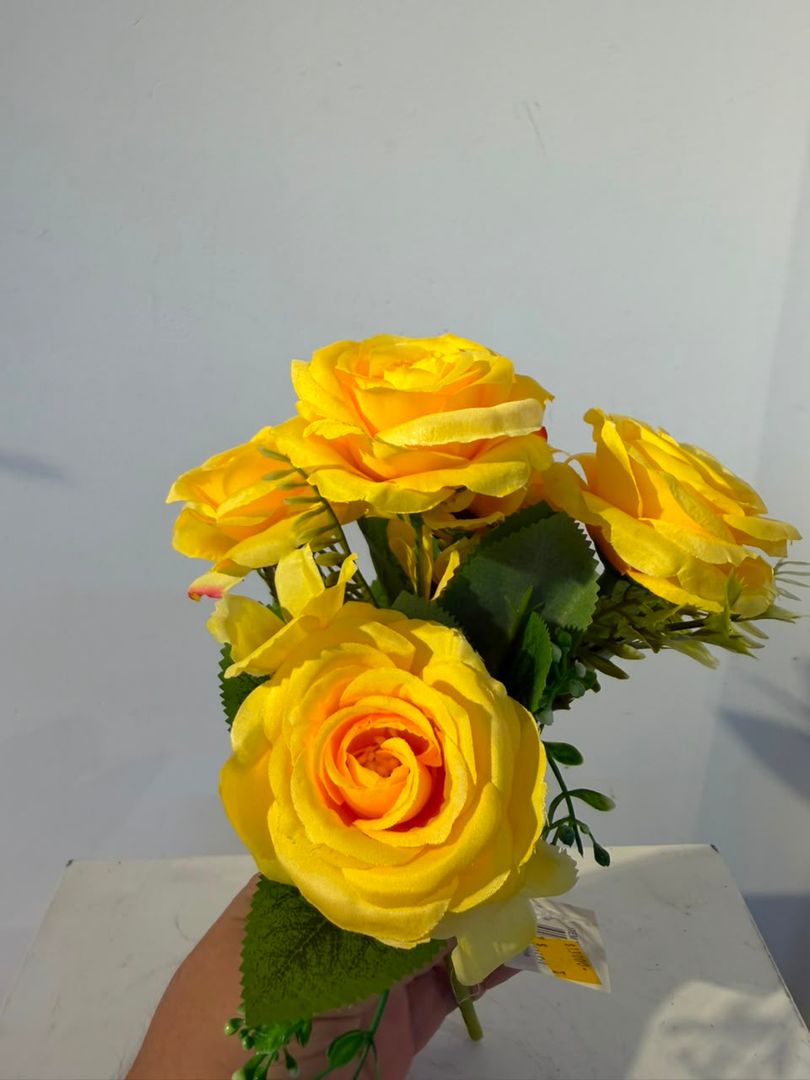 MINI ROSA X 5 AMARILLO