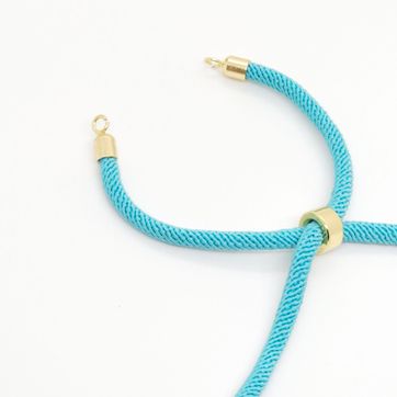 HERRAJE PULSERA HILO AZUL RODINADO - imagen 1