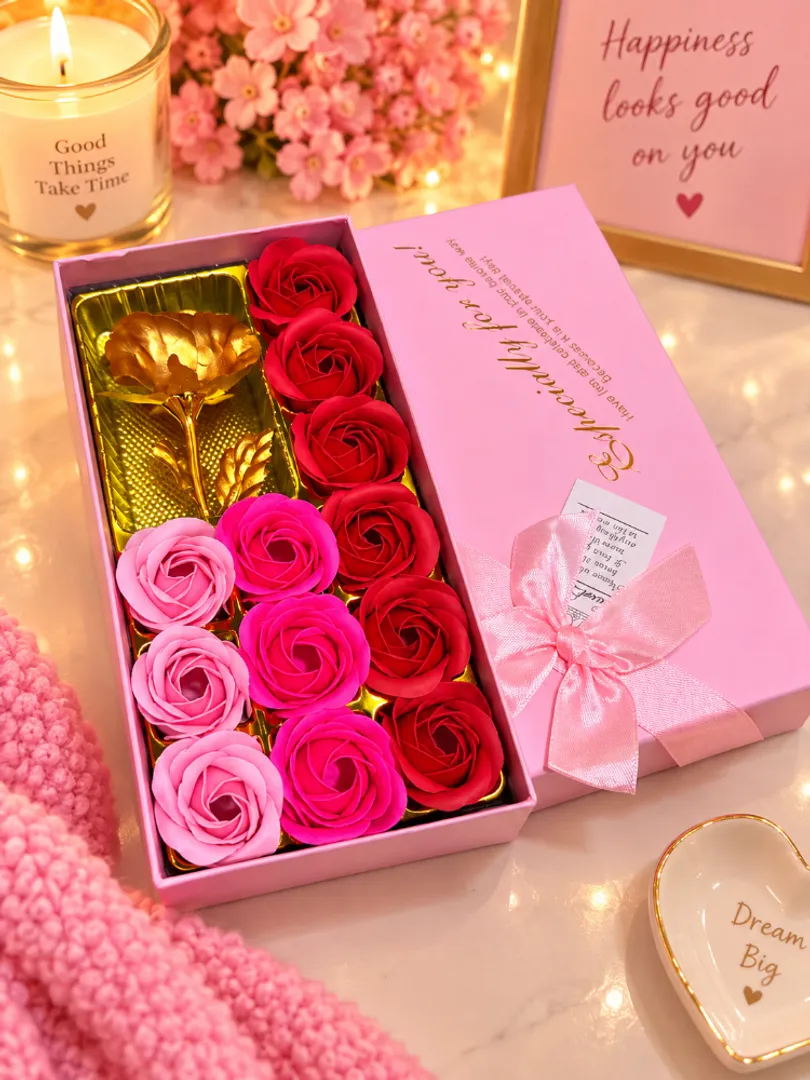 Cajita rosas de jabon