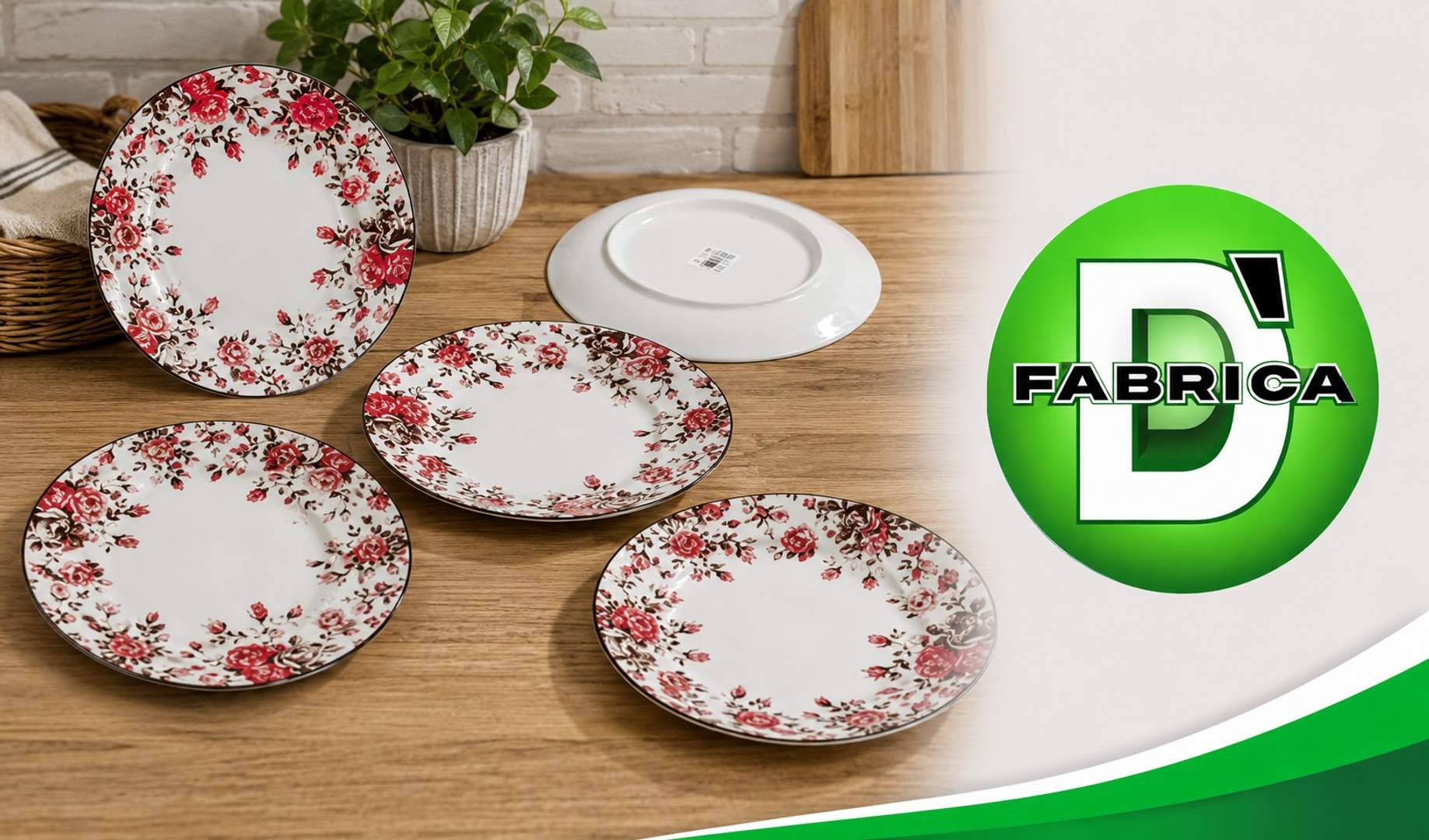 PLATO PANDO #9 DISEÑO "JARDIN"-HAPPY