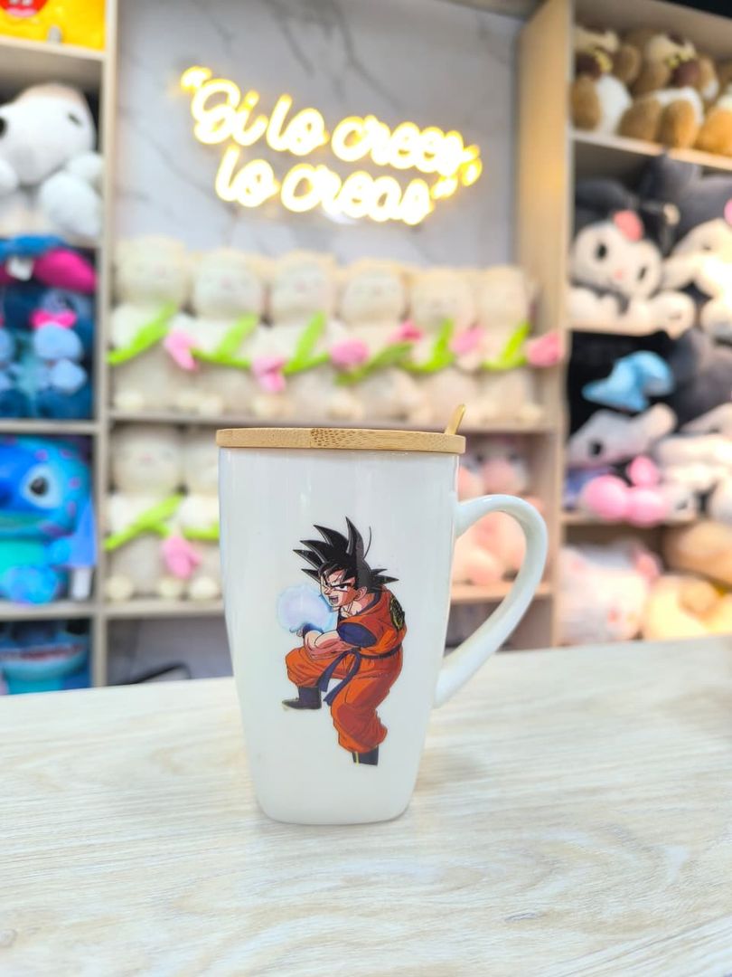 MUG TAPA MADERA GOKU