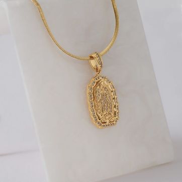 Imagen del producto Cadena serpiente más Guadalupe cristal 