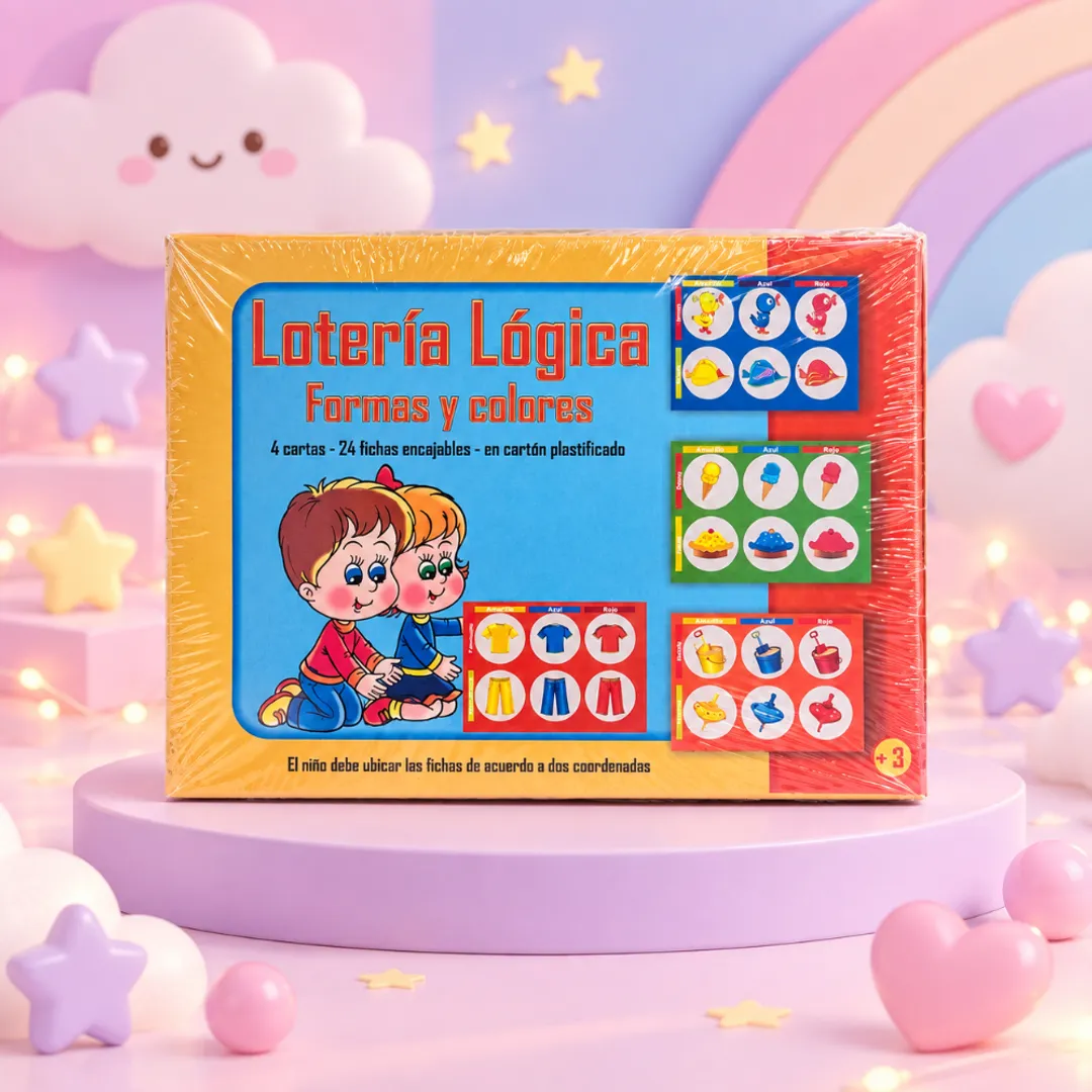 Lotería formas y colores encajable 