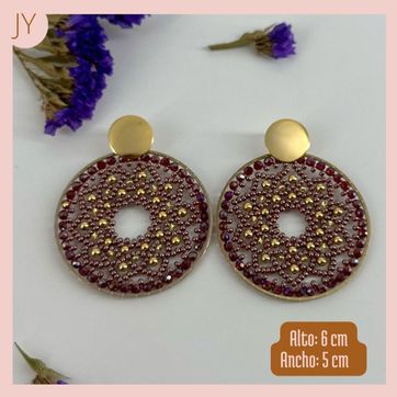 Imagen del producto MAXI- ARETES TEJIDOS ARTESANALES MANDALA EN ARO 