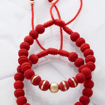 Par manillas roja balín Italy 8mm centro  - imagen 1