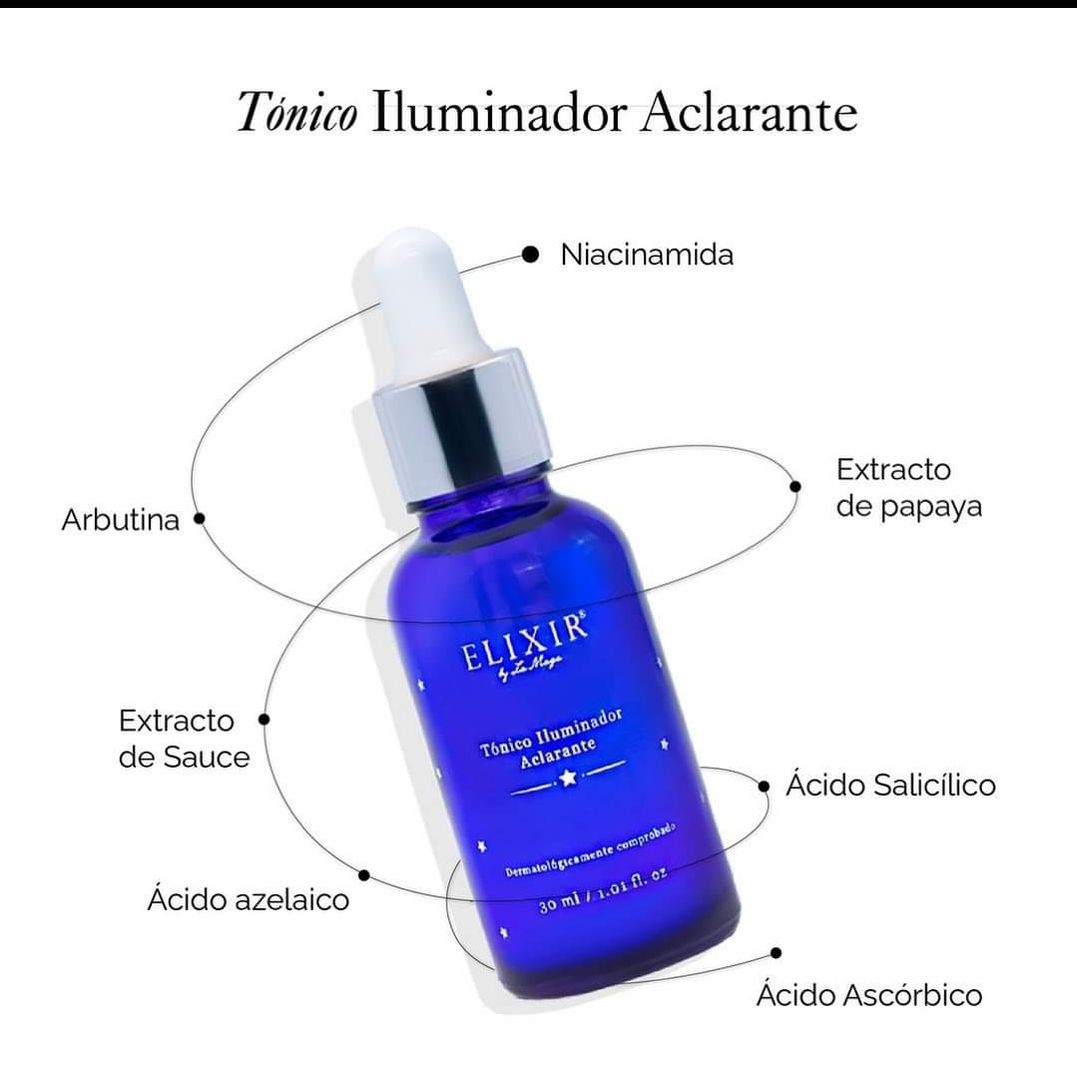 Oferta Tónico Iluminador Aclarante x 3 unidades - Elixir by La Maga 