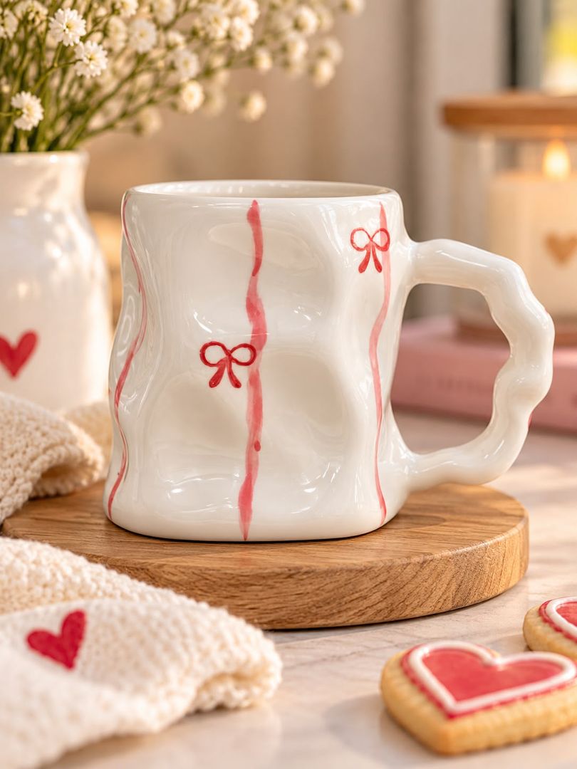 Mug ondulado corazones 