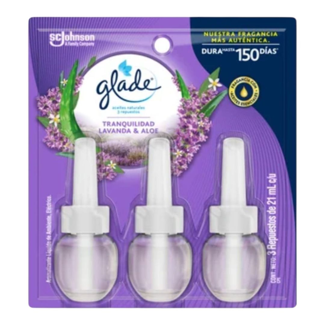  V. ACEITES NATURALES LAVANDA Y ALOE REPUESTO X 3 UNIDADES 21 ML C/U 