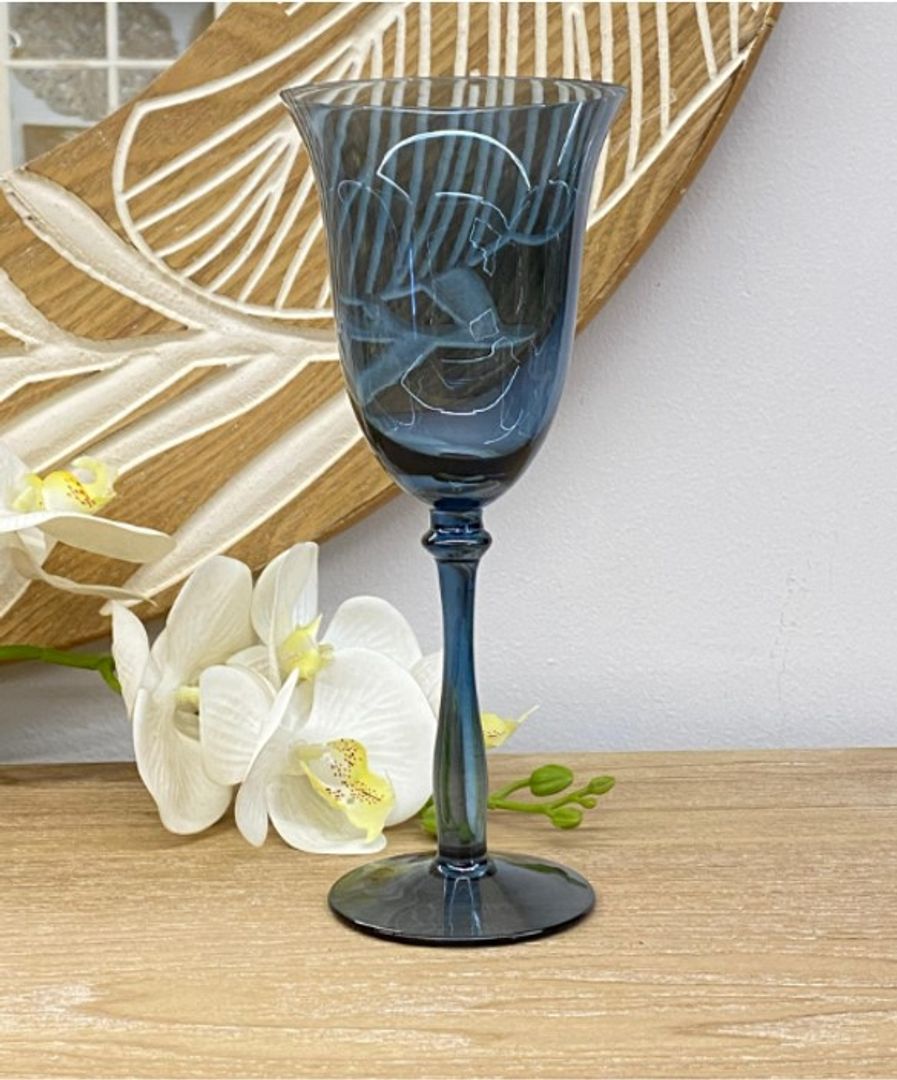 copa DE CRISTAL LISA AZUL