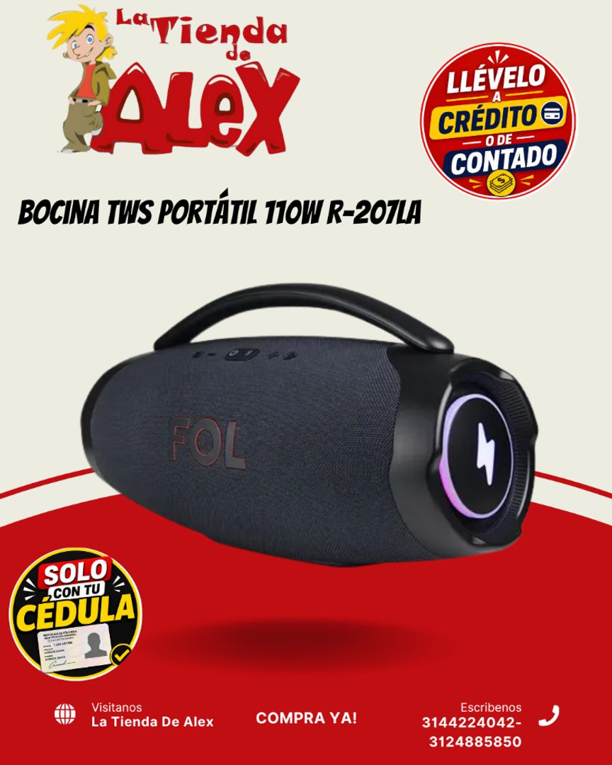 Bocina TWS Portátil 110W R-207LA