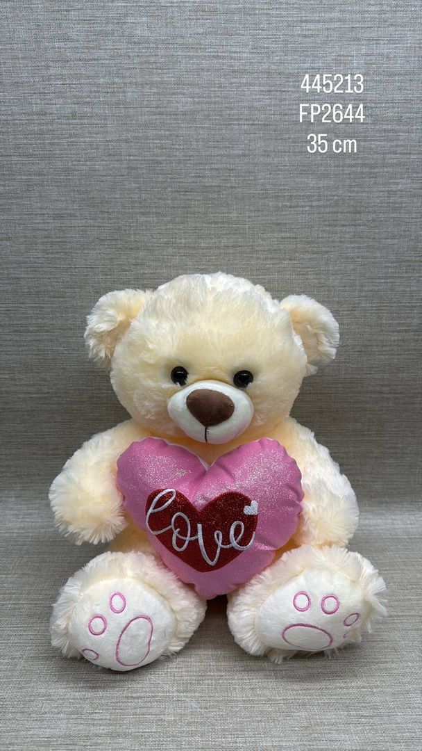 OSO CLARO CON CORAZON LOVE 35 CM 