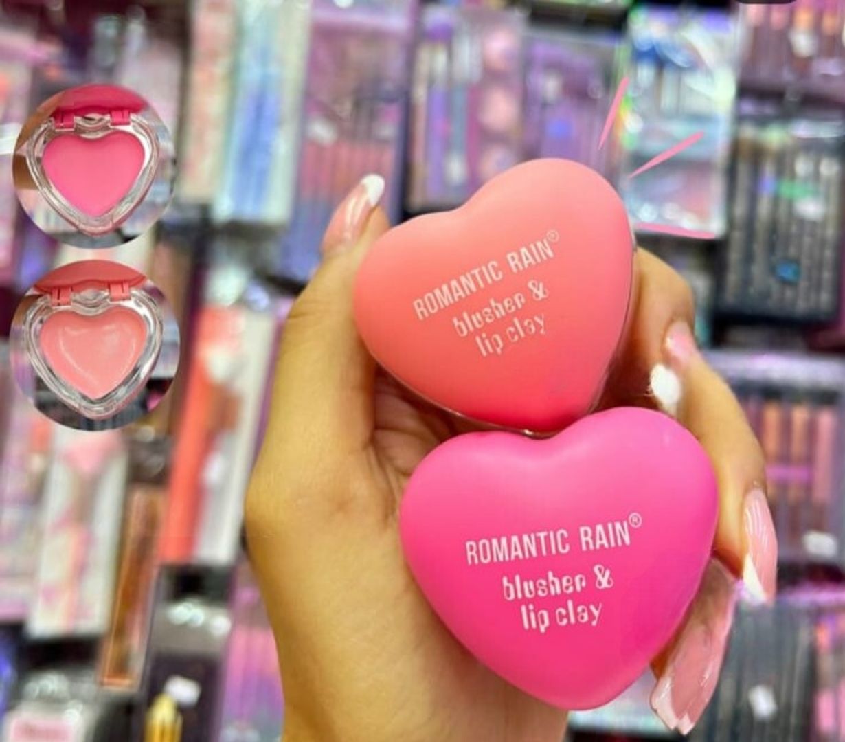 Rubor & Labial 2 en 1 en Forma de Corazón Romantic Rain R2216