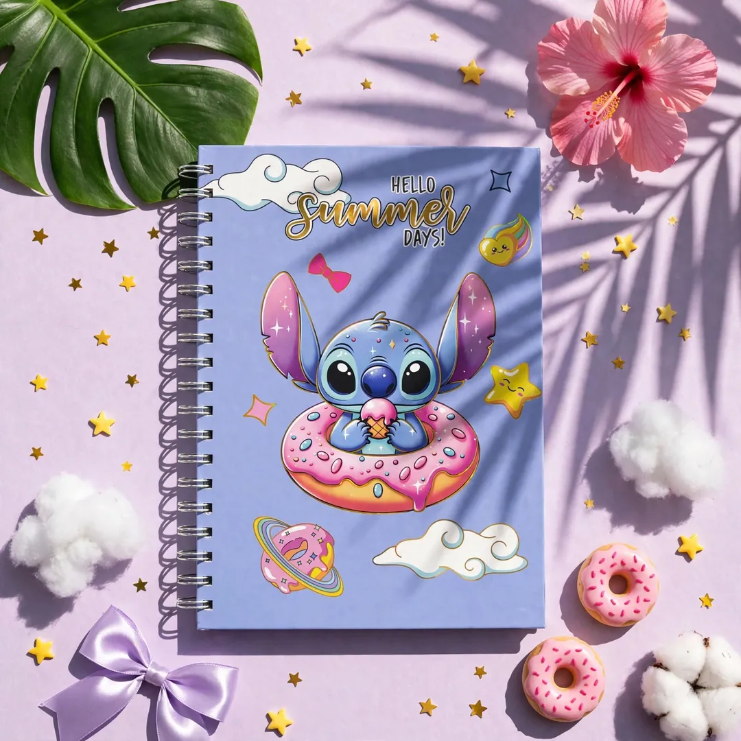 CUADERNO STITCH PASTA DURA A5 CUADRICULADO