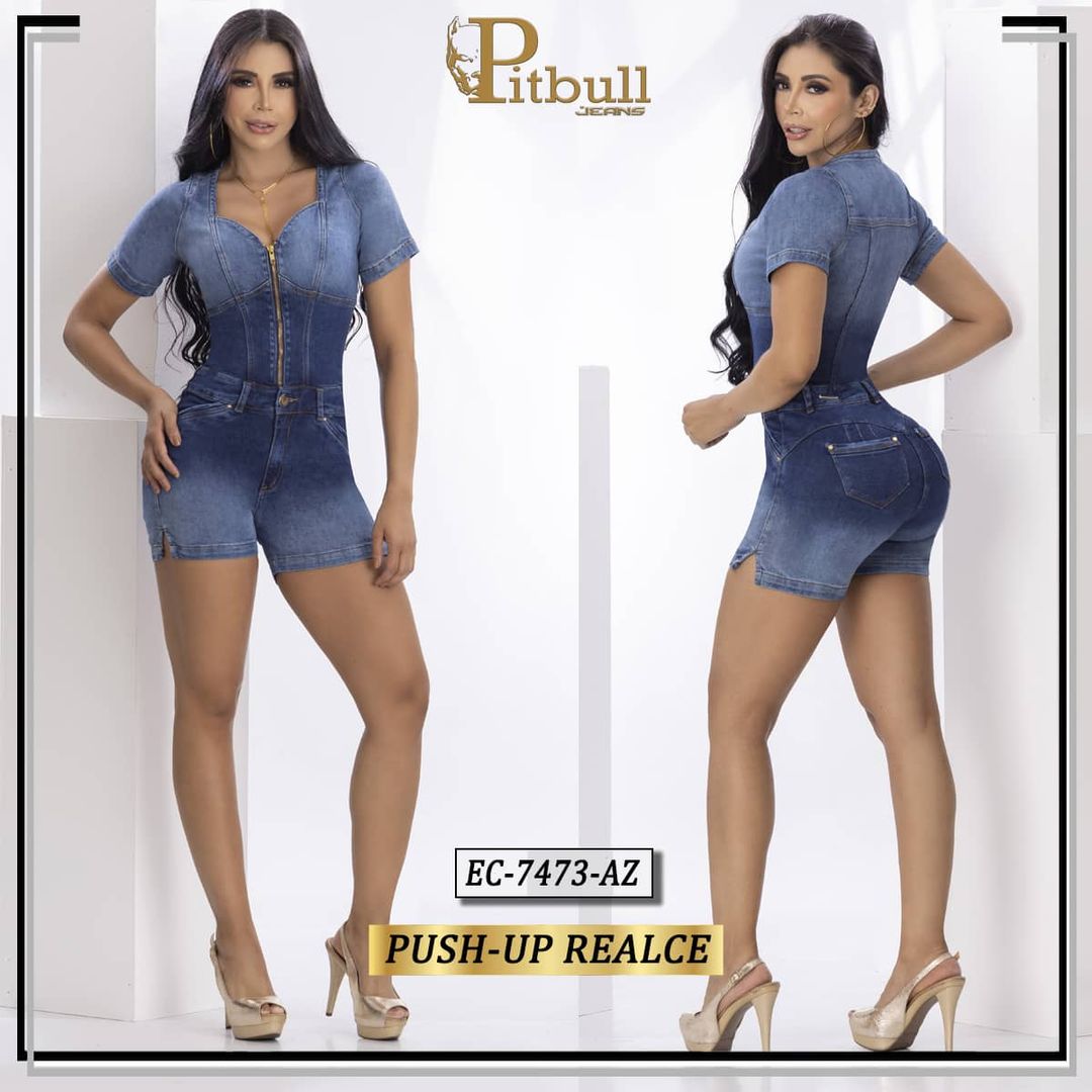 Enterizo Corto Indigo Pitbull - EC7473