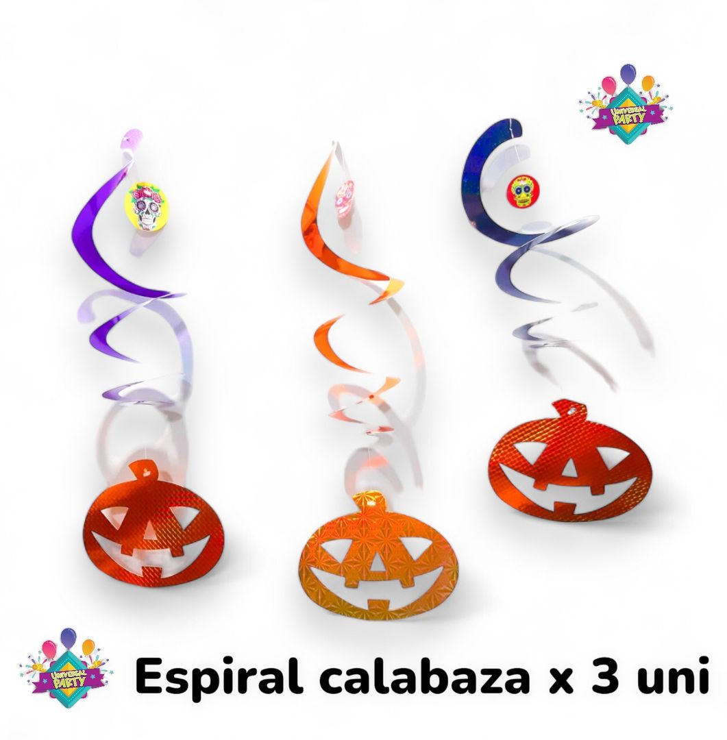 ESPIRAL CALABAZA X 3 UNI