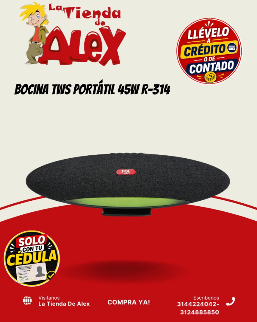 Bocina TWS Portátil 45W R-314