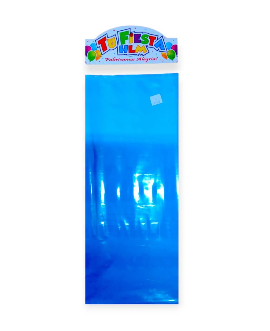 Mantel plastico azul claro 