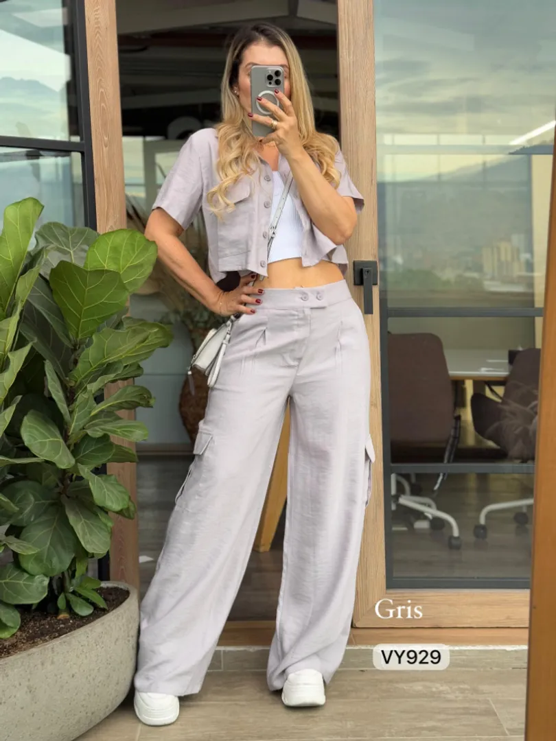 SET PANTALON Y CAMISA MANGA CORTA VY929