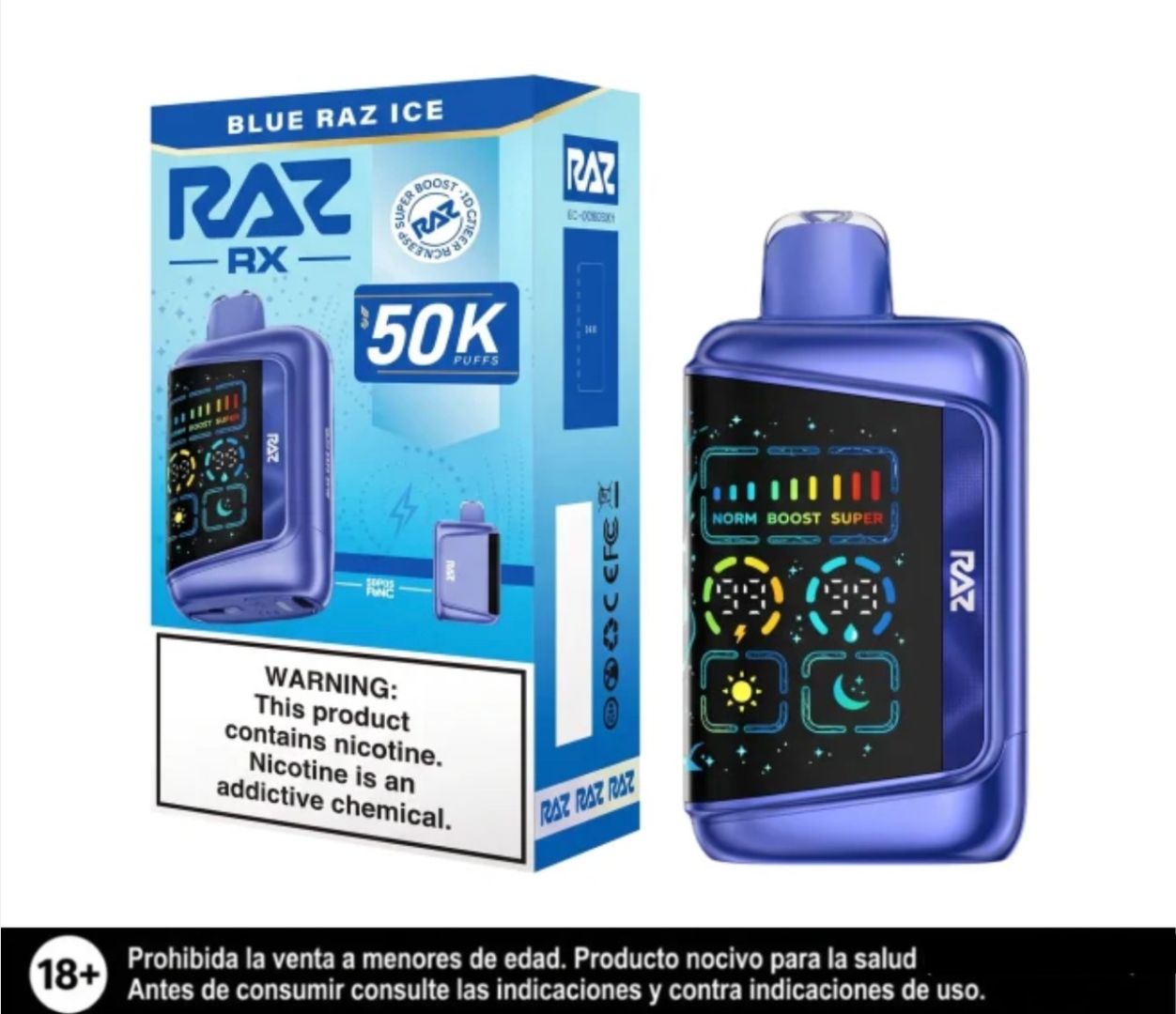 Raz Blue Razz Ice 50.000 Puffs