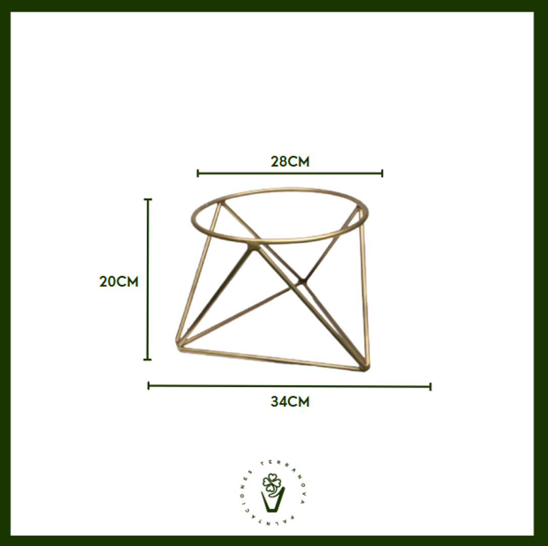 SOPORTE METALICO 20CM (Dorado)