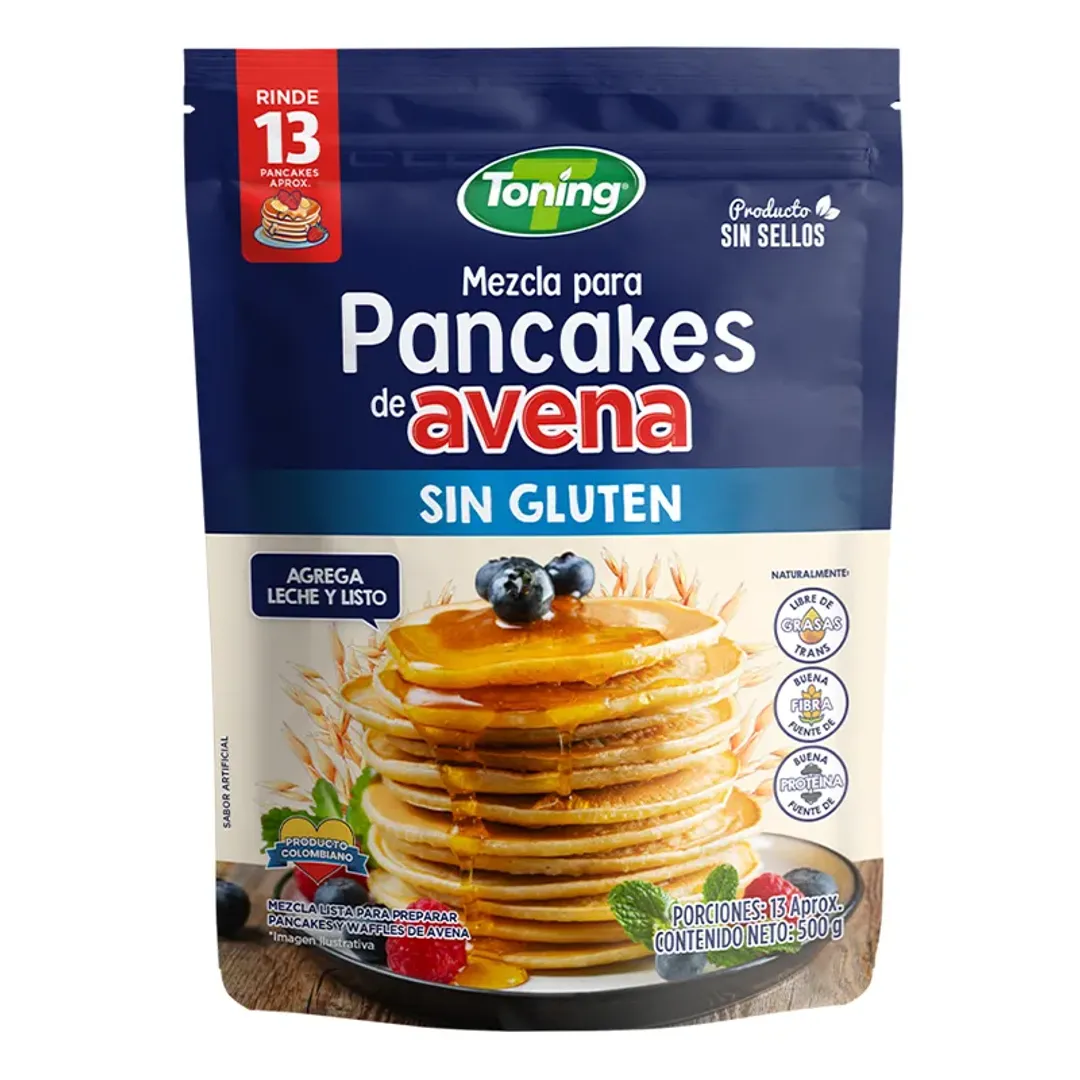 MEZCLA PANCAKES AVENA SIN GLUTEN*500G