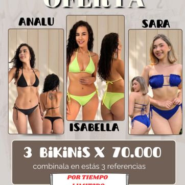 3 bikinis por 70.000 - imagen 1