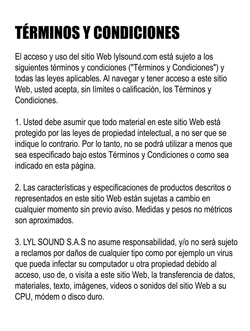 TERMINOS Y CONDICIONES