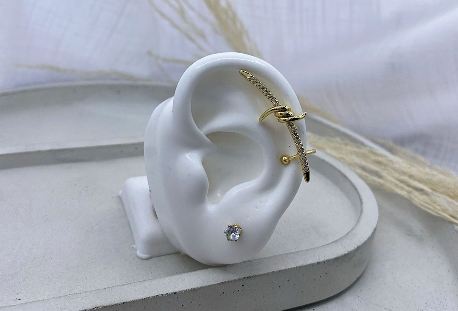Earcuff con topo incluido, covergold 
