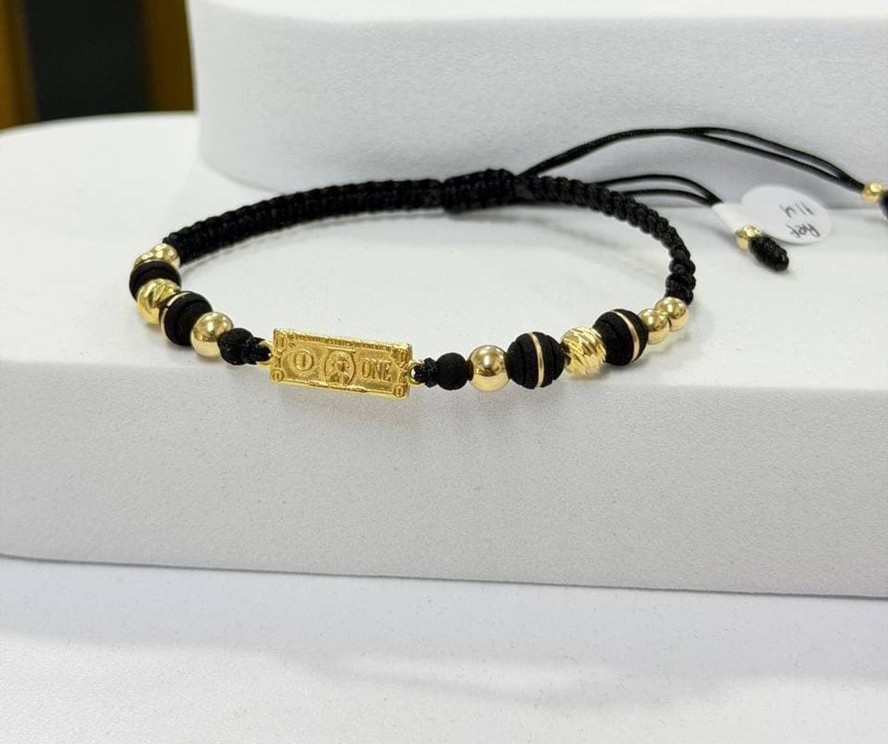 Pulsera dolar tejida balin 5mm y 4mm liso e italy