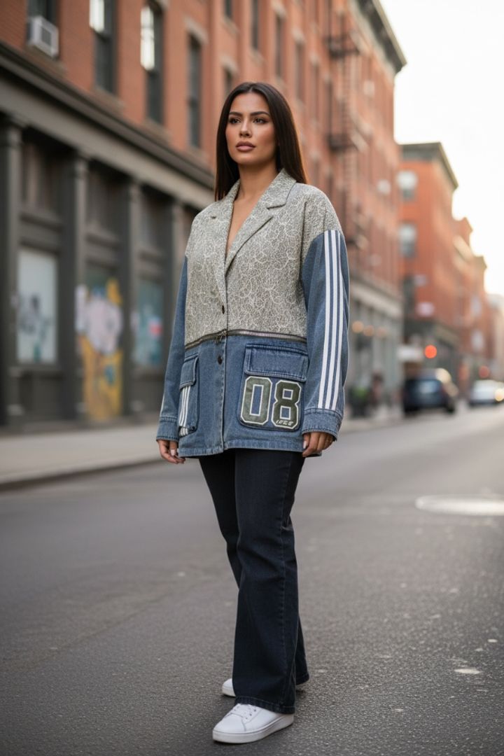 BLAZER MIX CREMALLERA GREEN