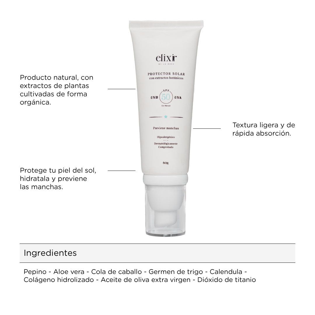 Protector solar antimanchas Elixir by la maga