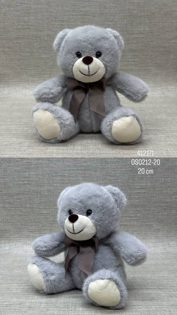 OSO GRIS CON MOÑO DE 20 CM