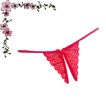 Imagen del producto Tanga hilo mariposa con apertura