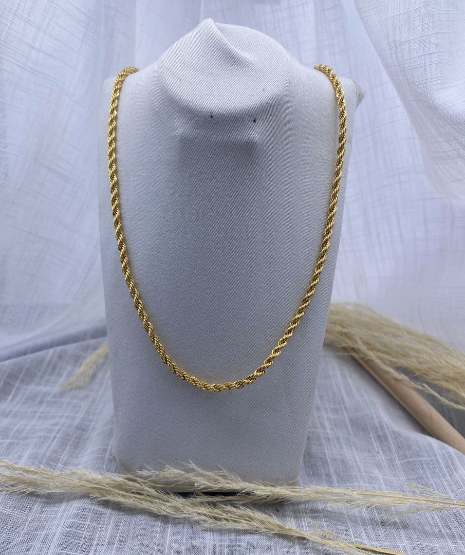 Cadena, dorada, covergold 