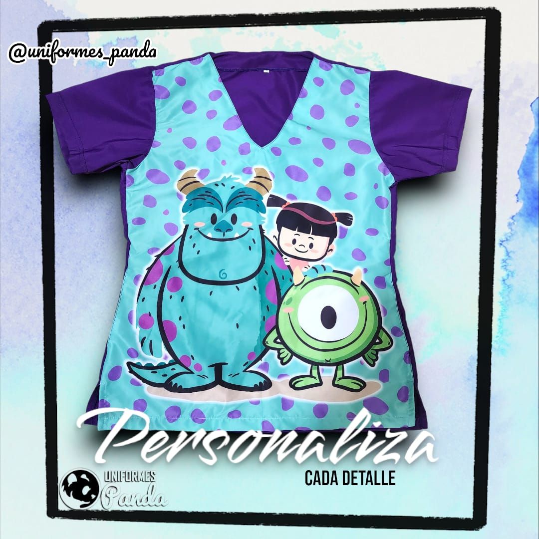 Uniforme antifluido estampado en frente