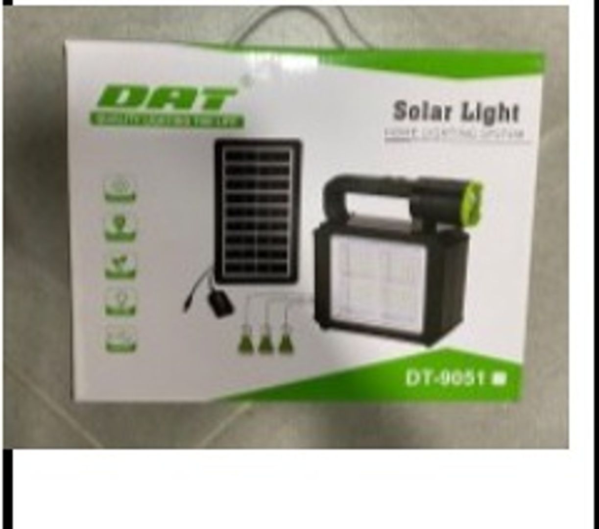 LINTERNA DE MANO CON BOMBILLOS Y PANEL SOLAR REF 9051