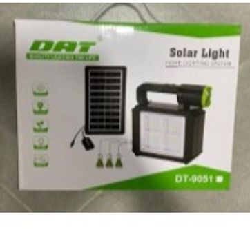 LINTERNA DE MANO CON BOMBILLOS Y PANEL SOLAR REF 9051 - imagen 1