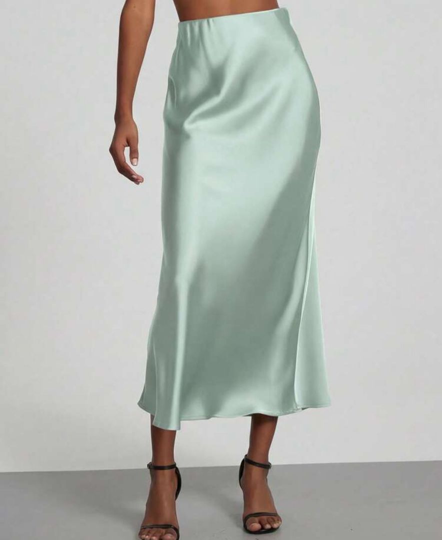 FALDA SATIN AZUL VERDOSO S