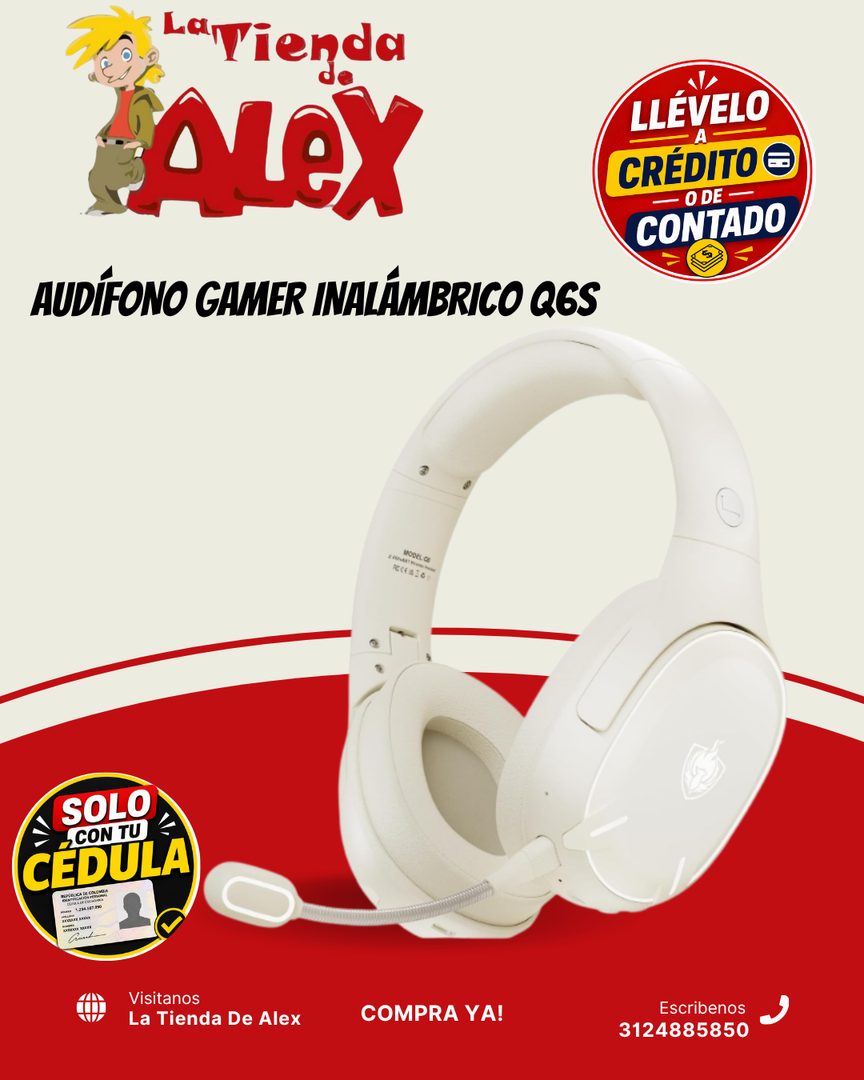 AUDÍFONO GAMER INALÁMBRICO Q6S