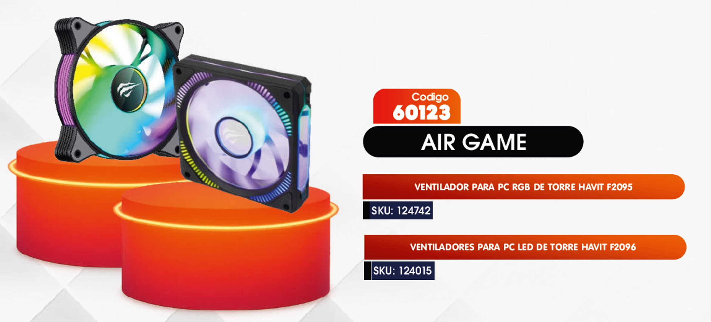 Ventilador para PC RGB de Torre Havit F2095