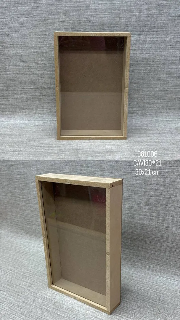 CAJA VIDRIO CON TORNILLO 30X21 CM