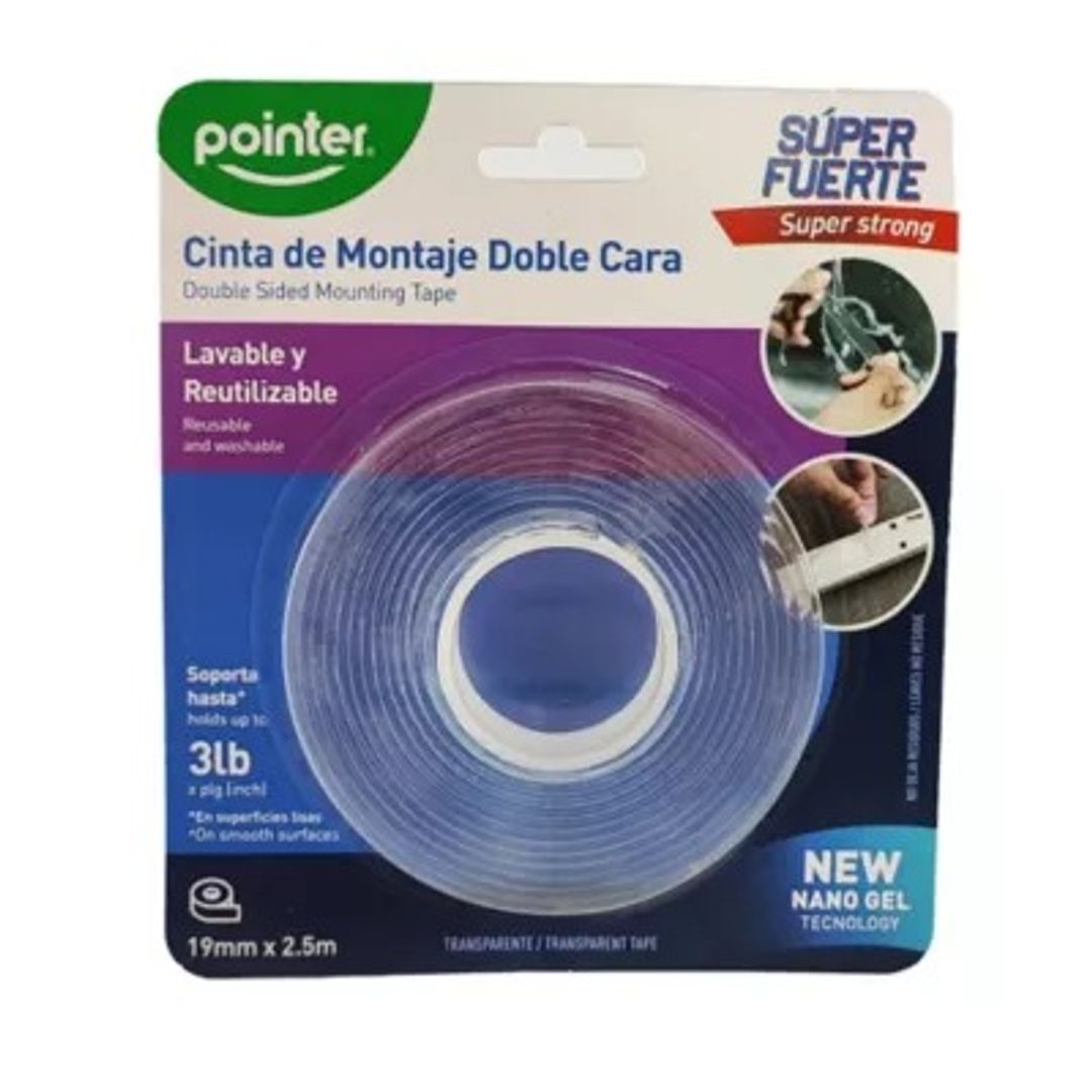 CINTA DE MONTAJE DOBLE CARA 1.5m