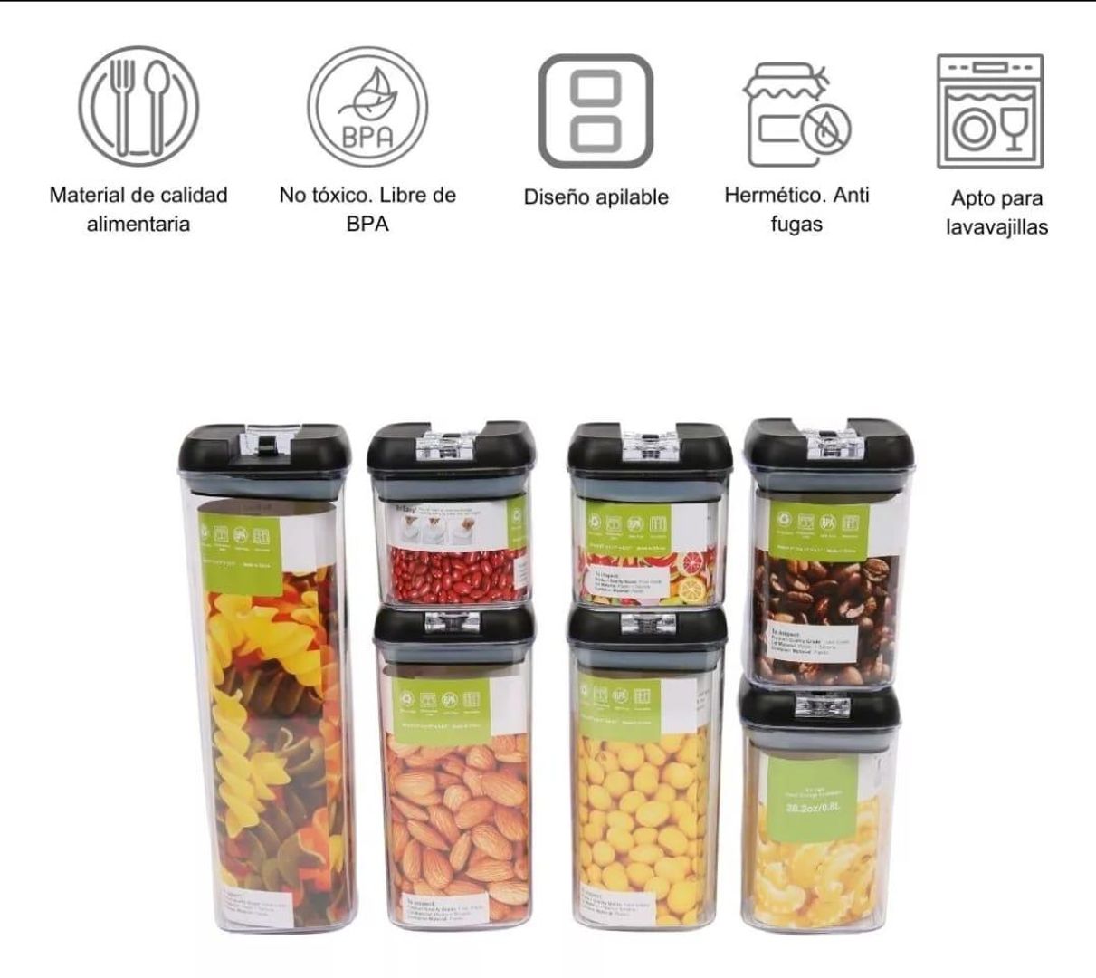 CONTENEDORES DE COCINA X 7 UNIDADES