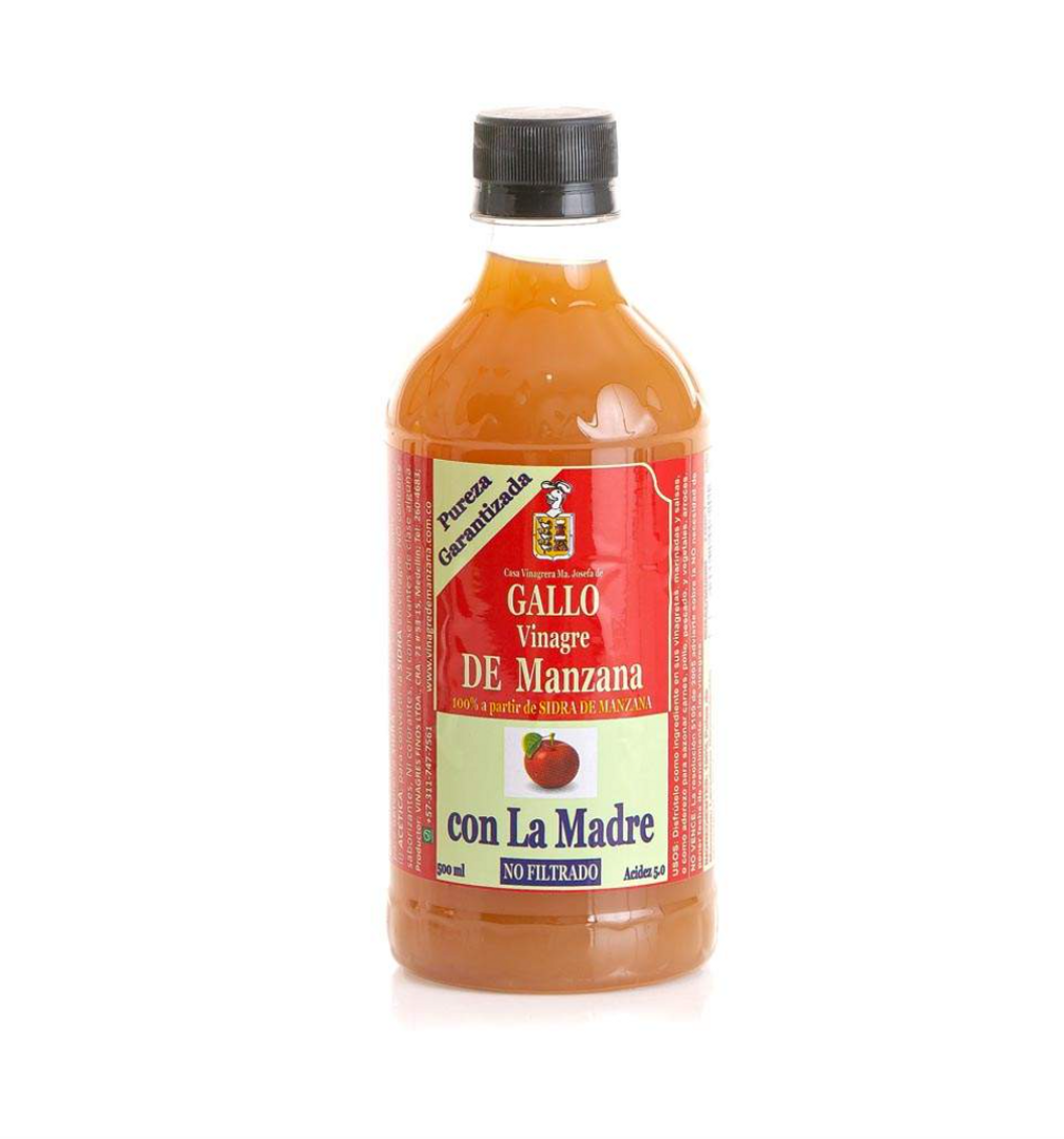 VINAGRE DE MANZANA CON MADRE X 500ML GALLO