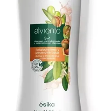 SHAMPOO ALVIENTO 3 EN 1 FORTALECIMIENTO Y PREVENCIÓN CAÍDA 1L - imagen 1