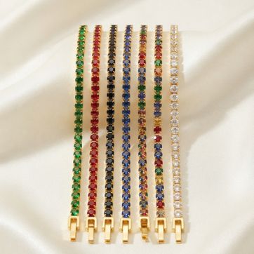 Imagen del producto Pulsera rodio colores mediana 