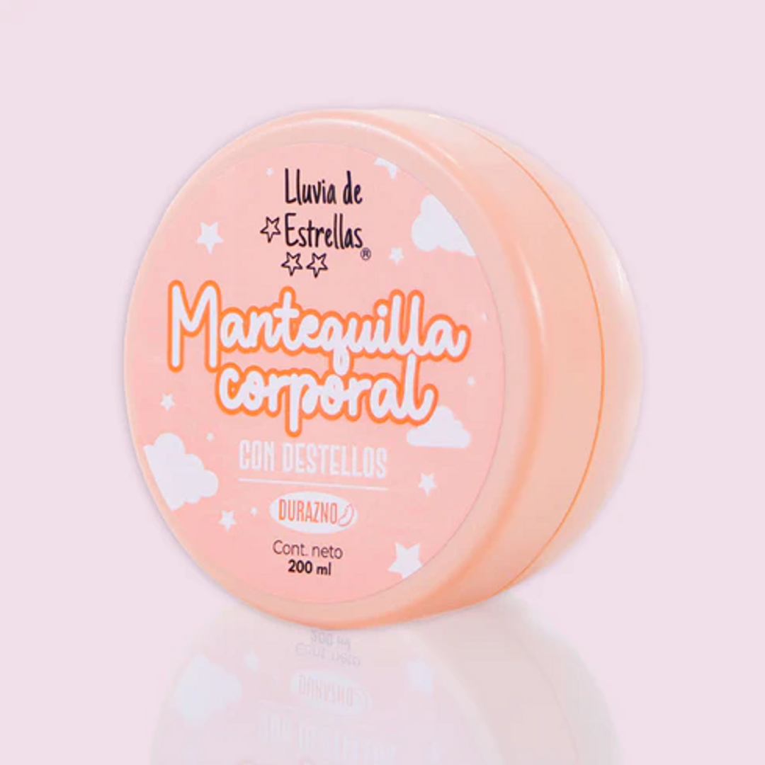 MANTEQUILLA CORPORAL CON DESTELLOS LLUVIA DE ESTRELLAS 